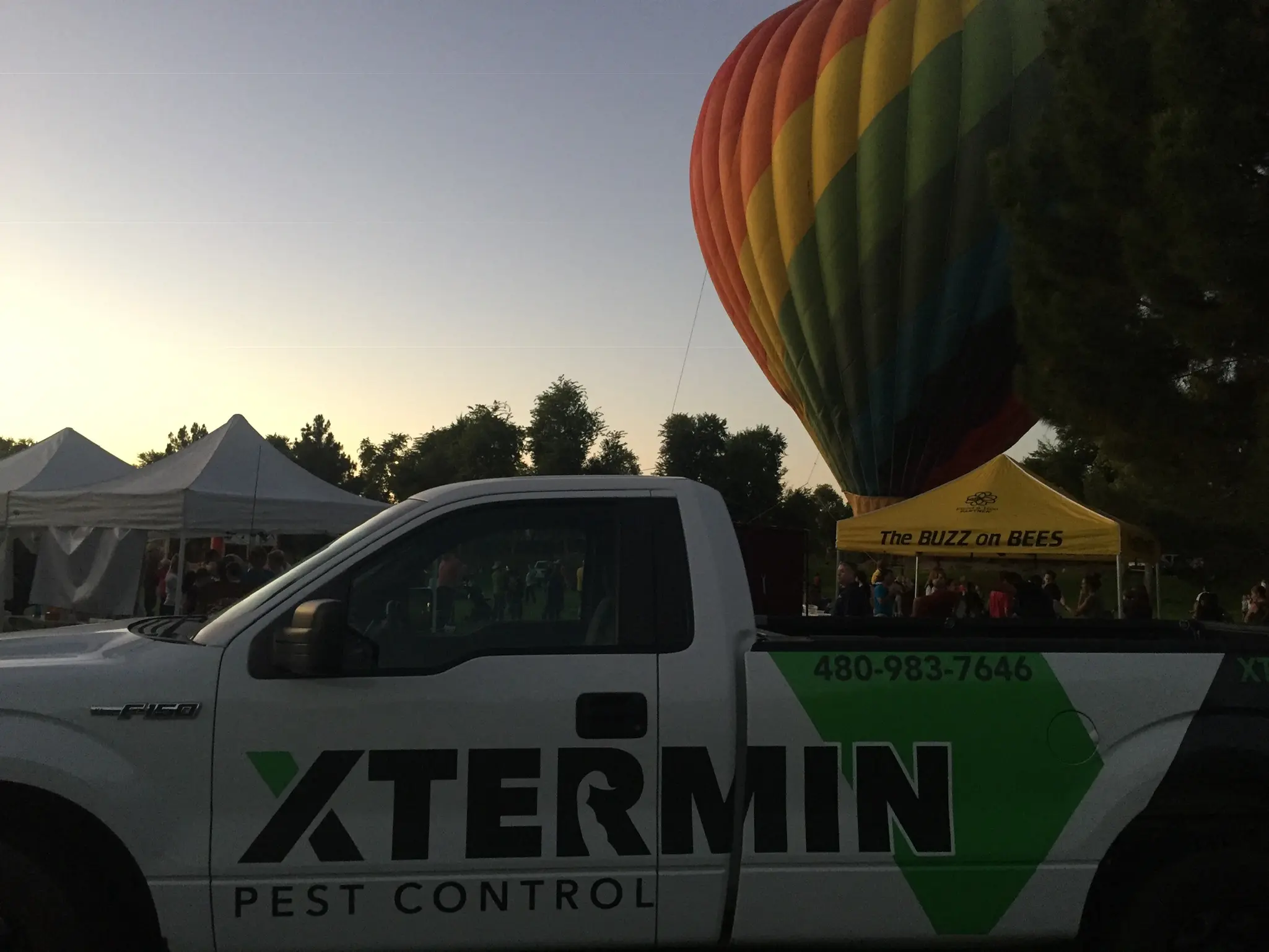 XTERMIN Pest Control truck at East Valley community event, Mesa Arizona
